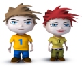 Example of male and female HeadsUp avatars